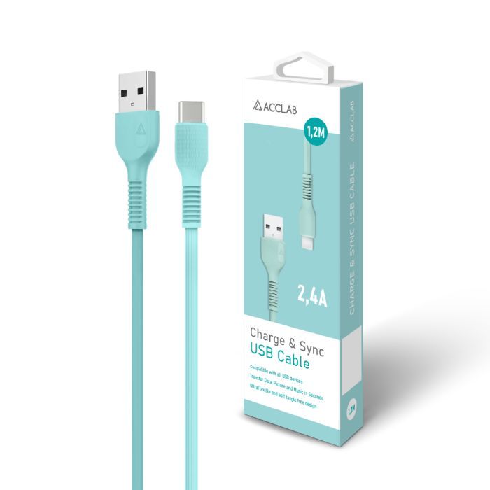 Дата кабель USB 2.0 AM to USB-C 1.2m Mint ACCLAB (1283126518256) зображення 6