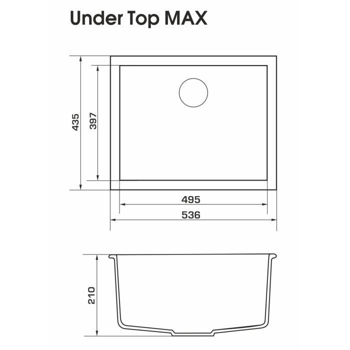 Мийка кухонна GRANADO UNDER TOP MAX terra (gr3003) зображення 6