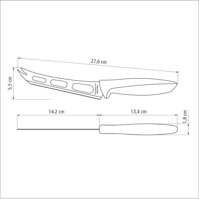 Кухонный нож Tramontina Plenus Light Grey Cheese 152 мм (23429/136) изображение 3