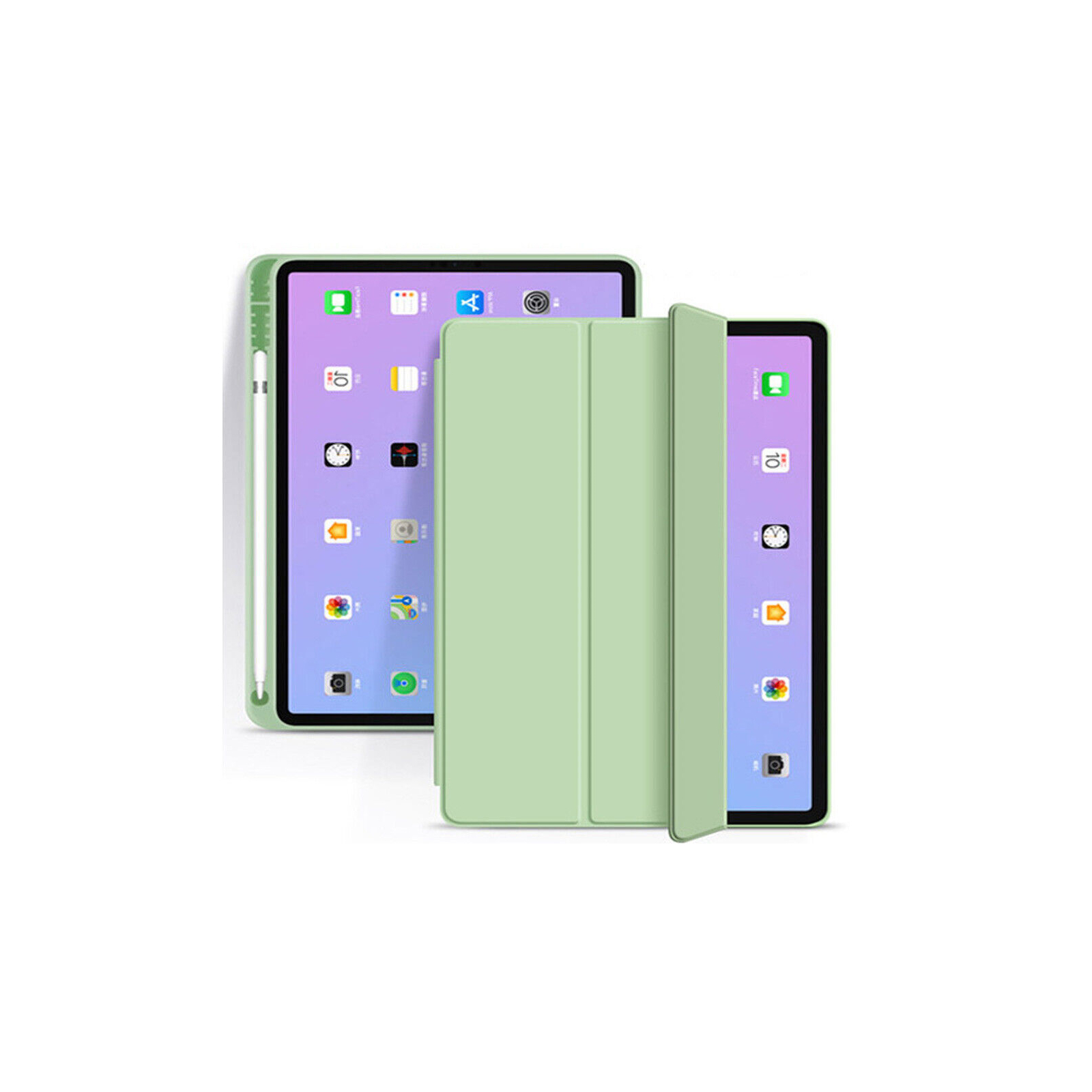 Чохол до планшета BeCover Tri Fold Soft TPU mount Apple Pencil Apple iPad 10.9" 2022 Light Green (708465) зображення 3
