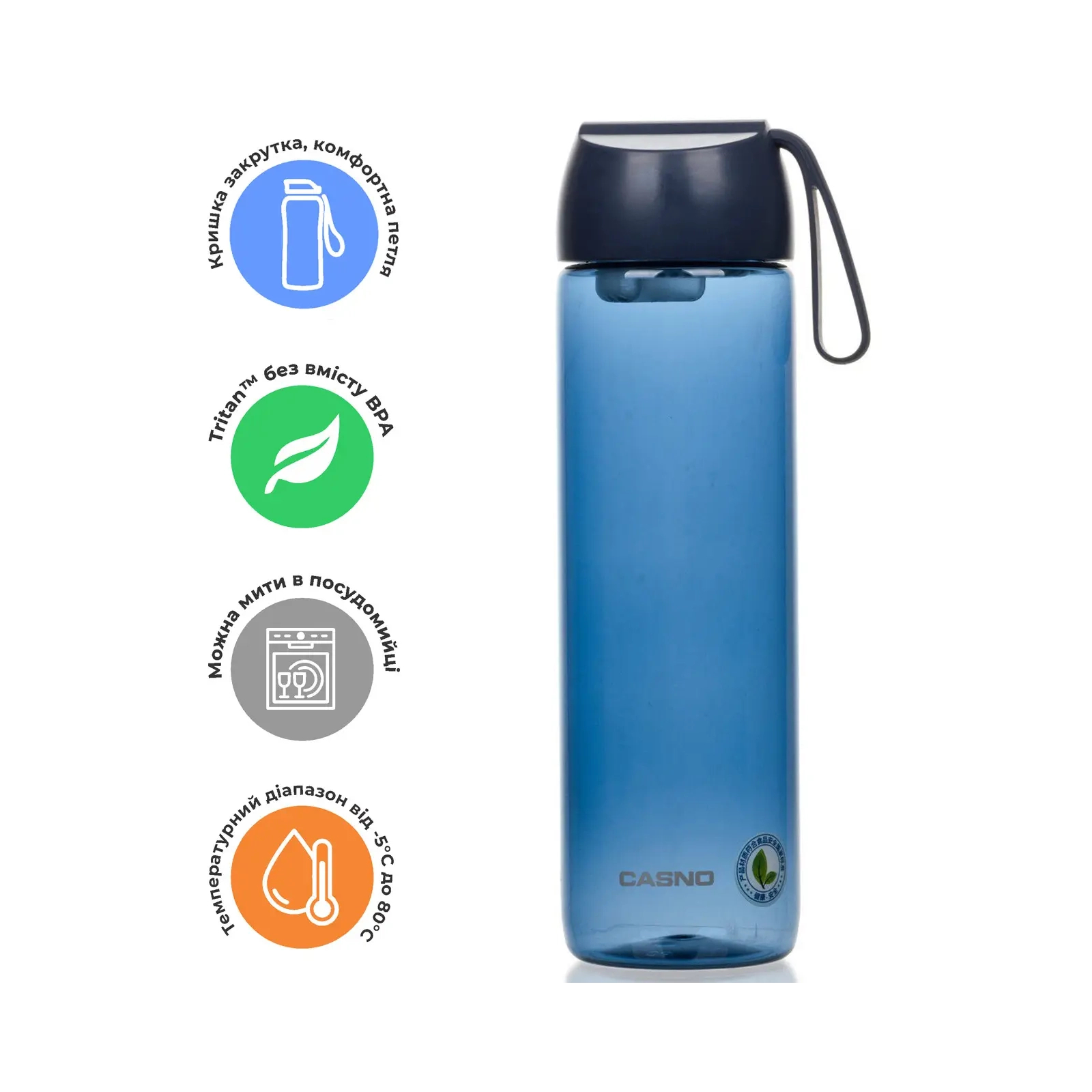 Бутылка для воды Casno 600 мл KXN-1231 Синя (KXN-1231_Blue) изображение 5