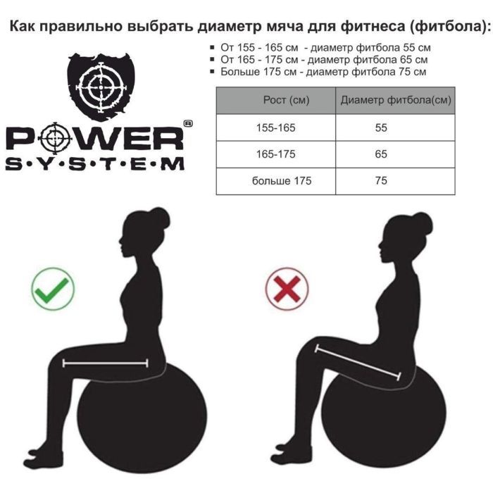 Мяч для фитнеса Power System PS-4013 Pro Gymball 75 cm Pink (4013PI-0) изображение 4