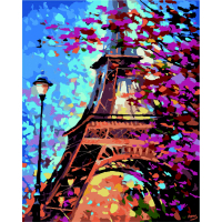 Фото - Картина ZiBi  по номерам  Ейфелева вежа у квіті 40*50 см ART Line  (ZB.64168)