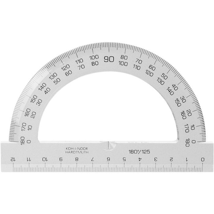 Лінійка Koh-i-Noor Транспортир 180/125, безкольоровий (746238)