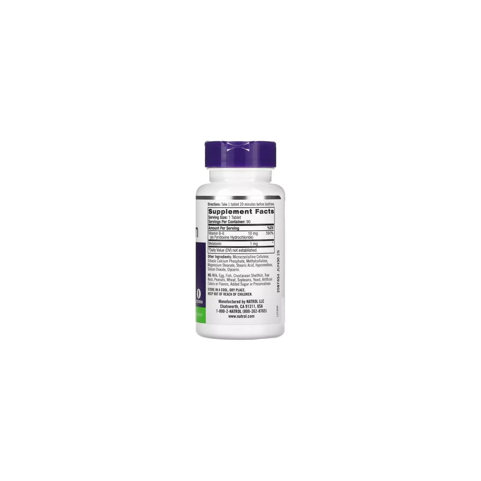 Аминокислота Natrol Мелатонин с замедленным высвобождением, 1 мг, Melatonin, Time R (WHS-30500) изображение 2