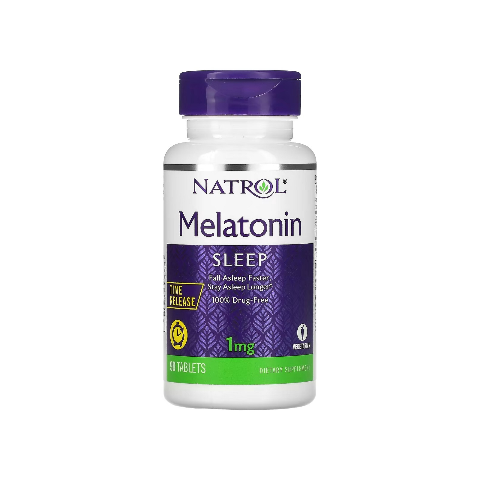 Аминокислота Natrol Мелатонин с замедленным высвобождением, 1 мг, Melatonin, Time R (WHS-30500)