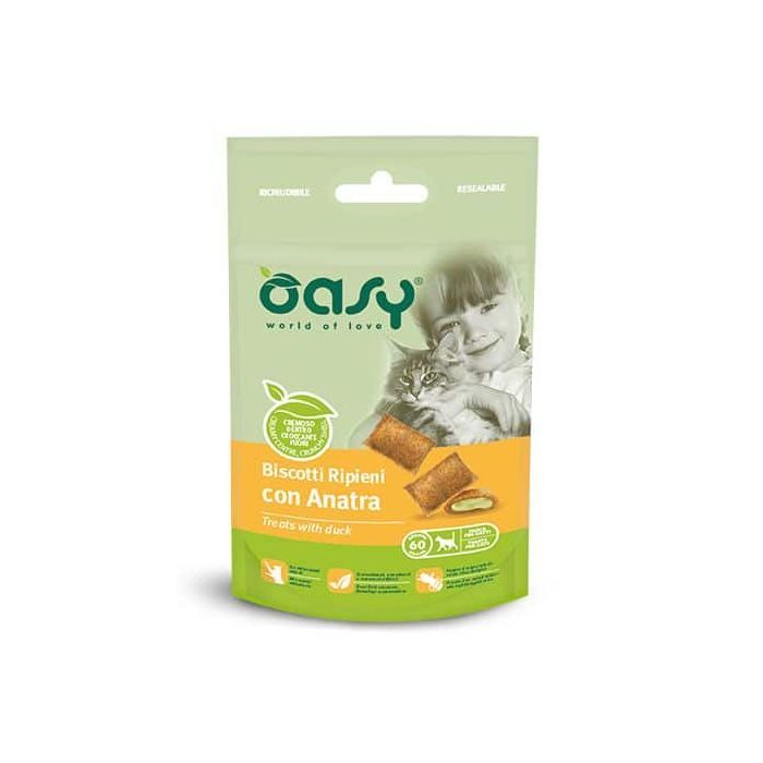 Лакомство для котов OASY TREATS с уткой 60 г (8053017346304)