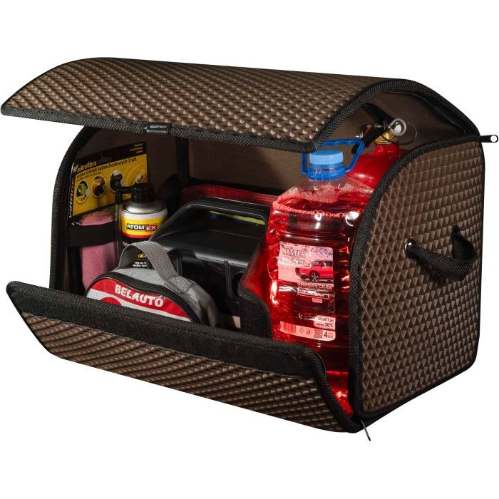 Сумка-органайзер EVAtech M-PRO 32x50x30 см. Ромб коричневый с черным кантом (BS13642OM3RZB) изображение 4