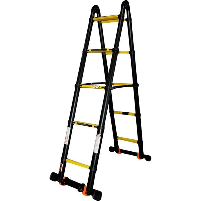 Драбина GTM трансформер телескопічна 2*5сх 0,9-4,2м анодований алюміній (KME3042B/2.1+2.1)