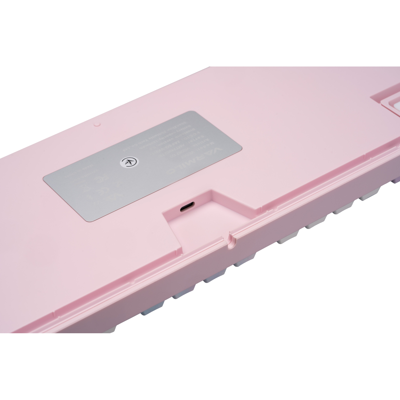 Клавиатура Varmilo VEM87 Dreams On Board 87Key EC V2 Jasmine USB UA White LED Pink (A33A030D7A3A17A028) изображение 10