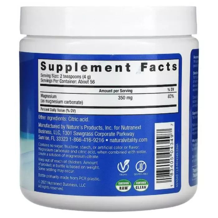 Мінерали Natural Vitality Напій-Антистрес, CALM, Anti-Stress Drink Mix, 226 гр (PTG-04349) зображення 2