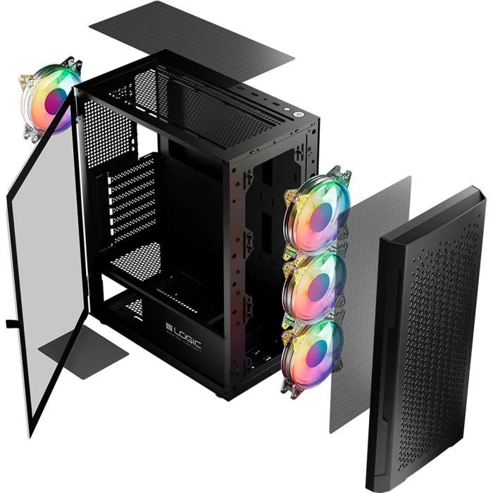 Корпус Logic concept ARAMIS MESH+GLASS ARGB fans 4x120mm BLACK (AT-ARAMIS-10-0000000-0002) изображение 11