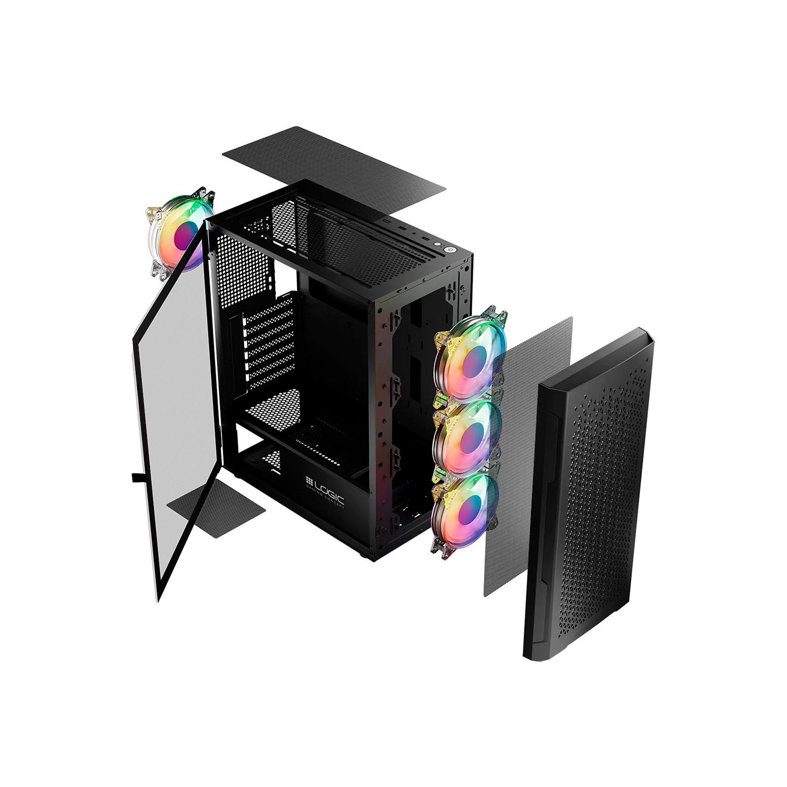 Корпус Logic concept ARAMIS MESH+GLASS ARGB fans 4x120mm BLACK (AT-ARAMIS-10-0000000-0002) зображення 11