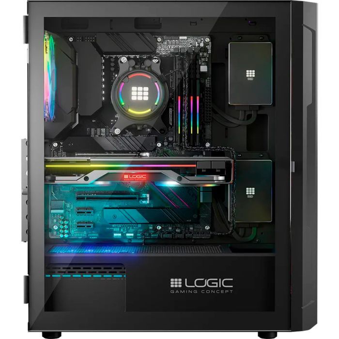 Корпус Logic concept ARAMIS MESH+GLASS ARGB fans 4x120mm BLACK (AT-ARAMIS-10-0000000-0002) изображение 7
