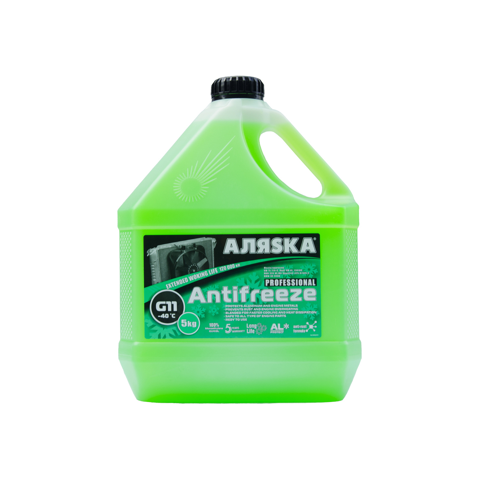Антифриз Аляsка -40 G11 зелений 5л (5062)