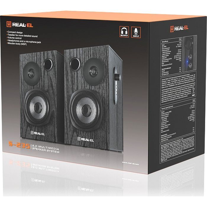 Акустическая система REAL-EL S-235 Black (EL121200010) изображение 11
