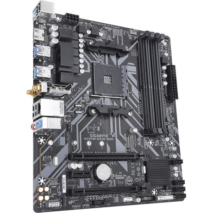 Материнская плата GIGABYTE B450M DS3H WIFI изображение 2