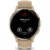 Смарт-часы Garmin Venu 3S, Fr. Gray + Soft Gold, Leather, GPS (010-02785-55) изображение 2