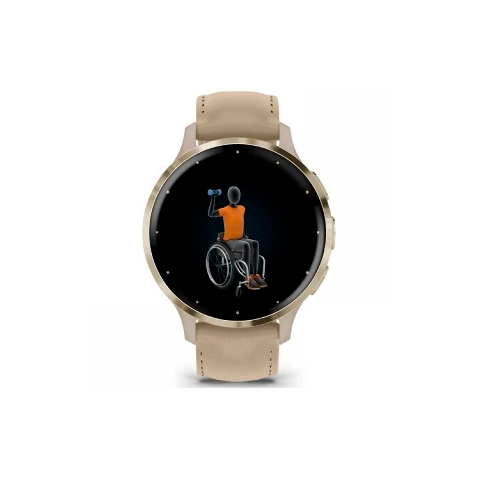 Смарт-часы Garmin Venu 3S, Fr. Gray + Soft Gold, Leather, GPS (010-02785-55) изображение 8