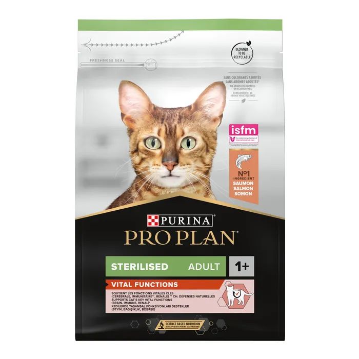 Сухой корм для кошек Purina Pro Plan Sterilised с лососем 3 кг (7613036517454)