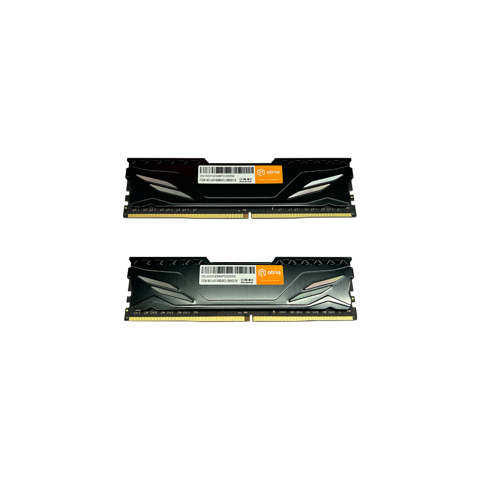 Модуль пам'яті для комп'ютера DDR4 16GB (2x8GB) 3600 MHz Fly Black ATRIA (UAT43600CL18BK2/16) зображення 2