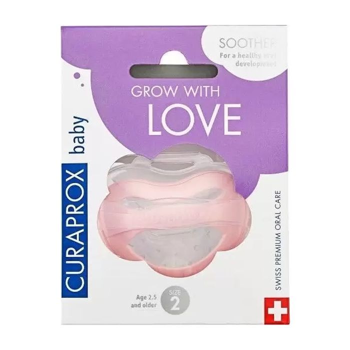 Пустышка Curaprox + контейнер для хранения 18-36 мес. розовая (Babysoother pink size 2) изображение 4