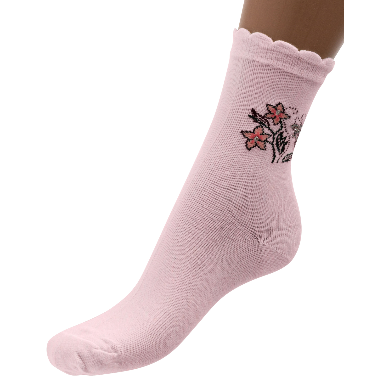 Шкарпетки дитячі BNM з квіточками (M0C0102-0812-5G-pink)