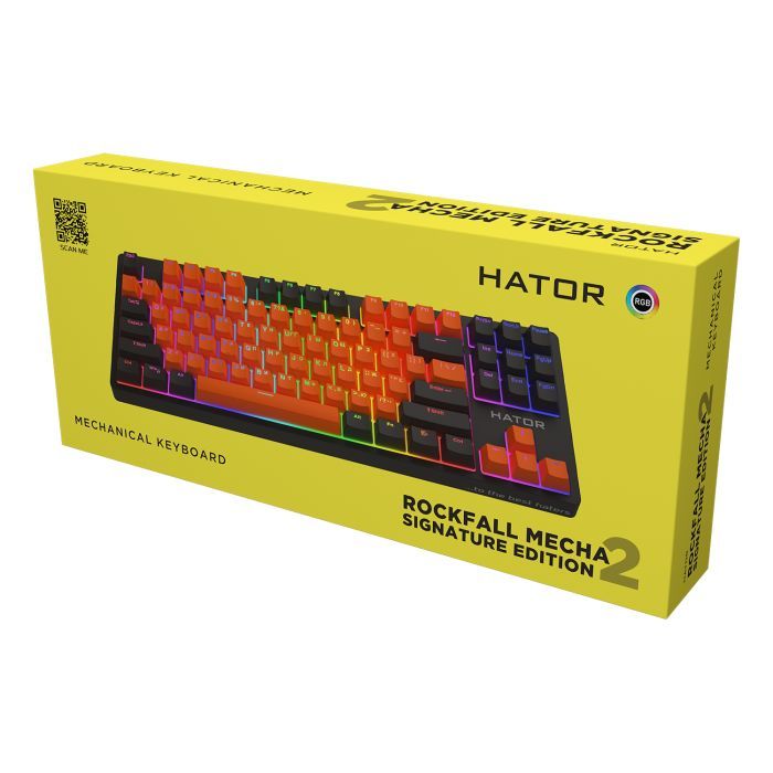 Клавиатура Hator Rockfall 2 Mecha Signature Edition USB Black/Orange/Black (HTK-520-BOB) изображение 6