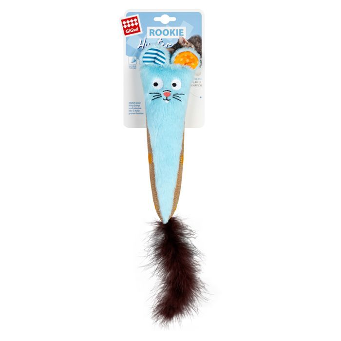 Игрушка для кошек GiGwi Rookie Hunter Кролик голубой с шуршанием 38 см (2233) изображение 2