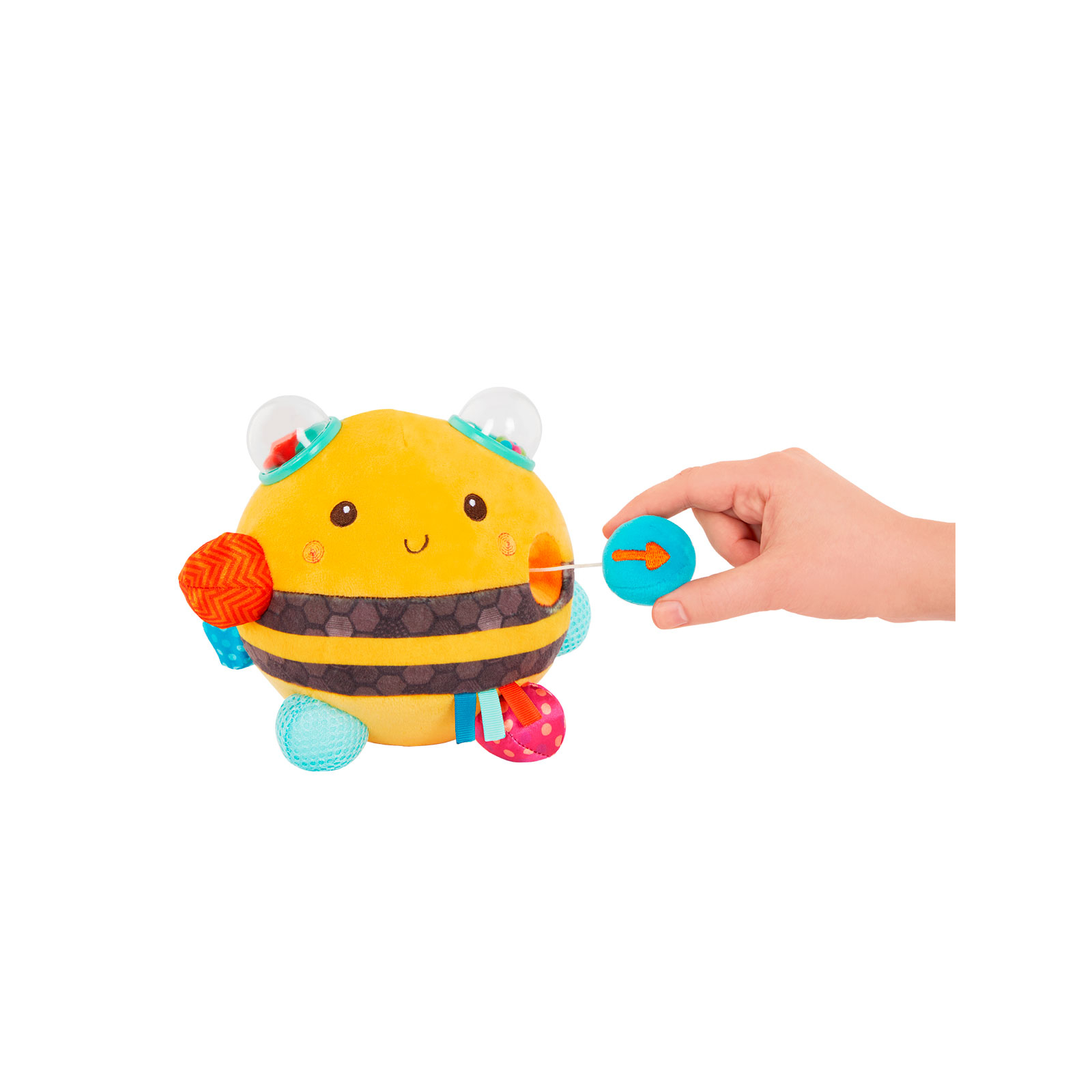 Развивающая игрушка Battat Сенсорная мягкая игрушка – Пчелка пушистик волчок (BX2037Z) изображение 5