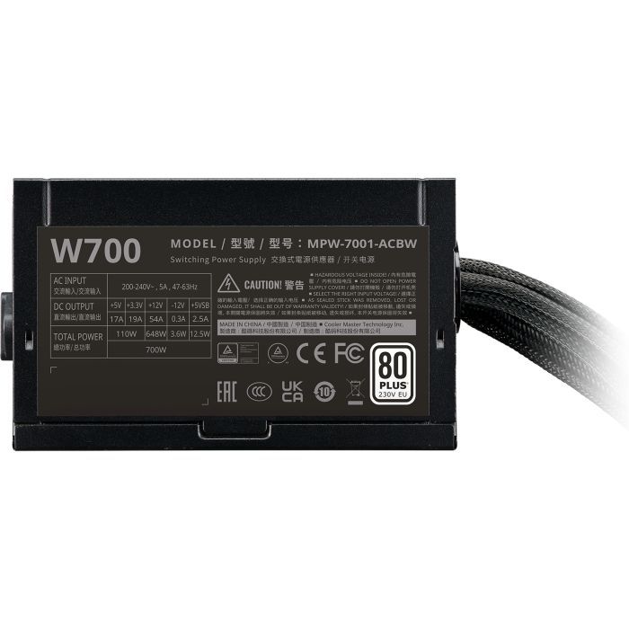 Блок питания CoolerMaster 700W (MPW-7001-ACBW-BE1) изображение 4