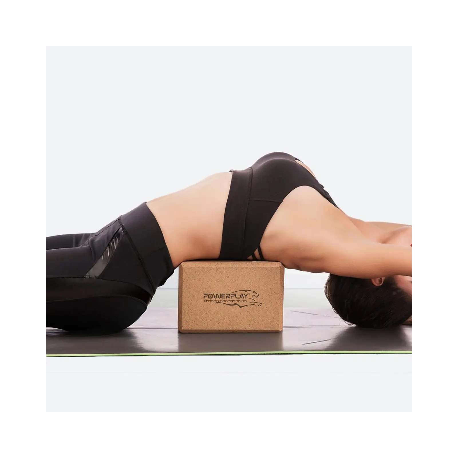 Блок для йоги PowerPlay з пробкового дерева Cork Yoga Block 2 шт (PP_4006_Cork_2in) изображение 9