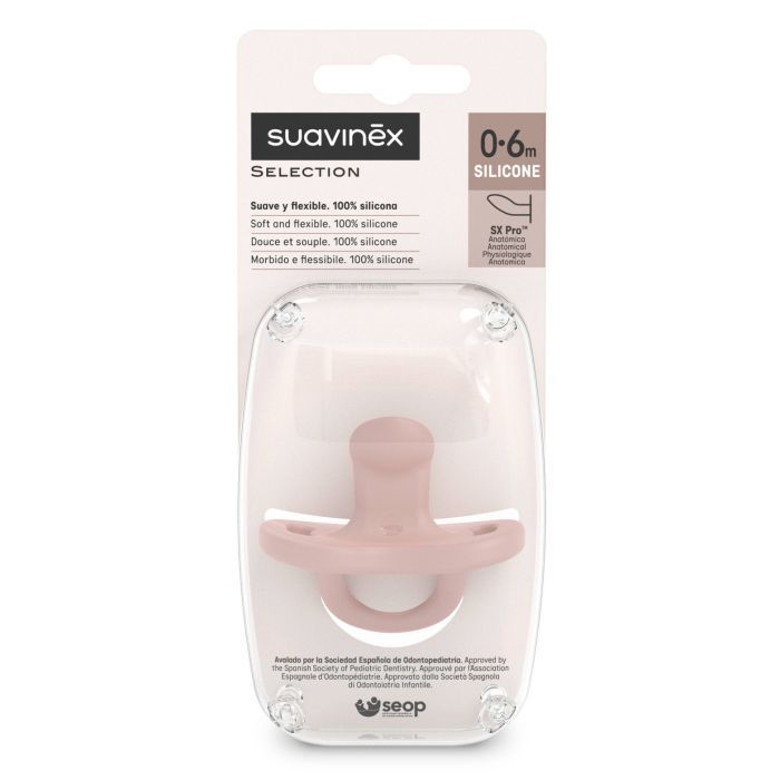 Пустышка Suavinex Colour Essence 0-6 мес, анатомическая силиконовая, зеленая (308084) изображение 3