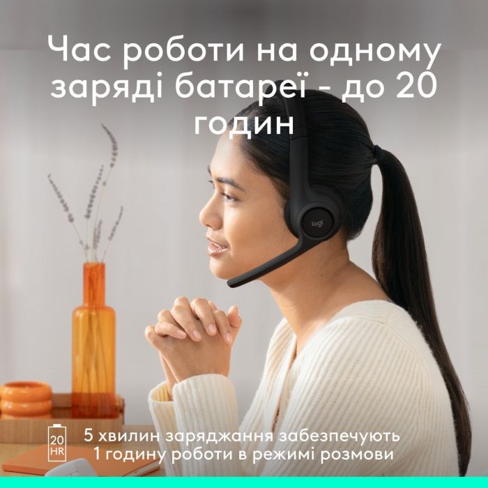 Наушники Logitech Zone 300 Bluetooth Graphite (981-001407) изображение 5