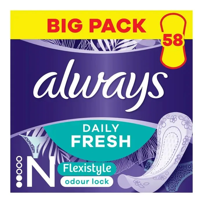Щоденні прокладки Always Daily Fresh Normal Flexistyle 58 шт. (8700216461757)