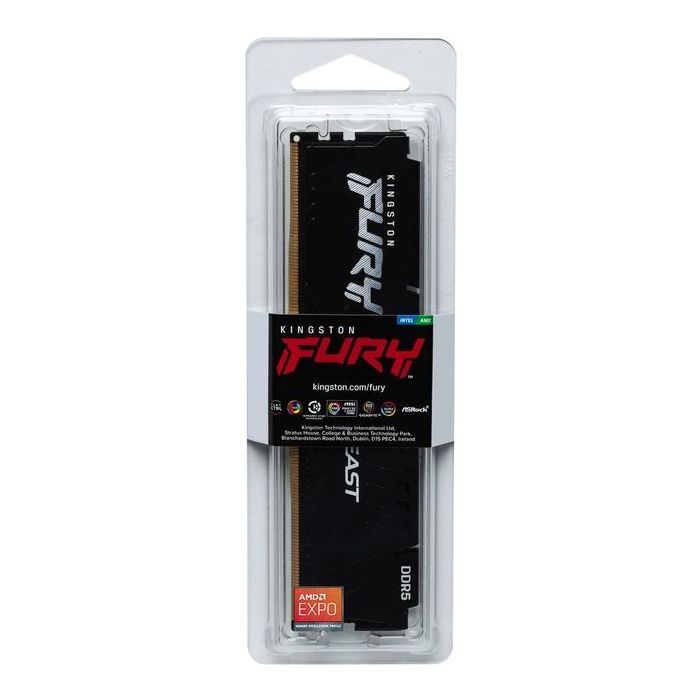 Модуль памяти для компьютера DDR5 16GB 6000 MHz Beast Black EXPO Kingston Fury (ex.HyperX) (KF560C30BBE-16) изображение 5