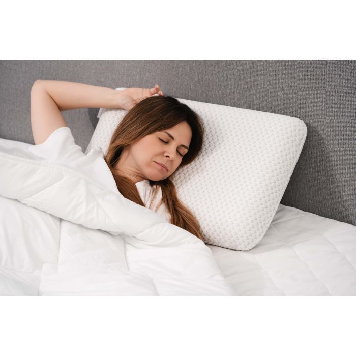 Подушка Ardesto ортопедическая Sleepwell, классическая прямоугольная, пена мемори, 60х40х12см белый (ART6040CLP) изображение 6