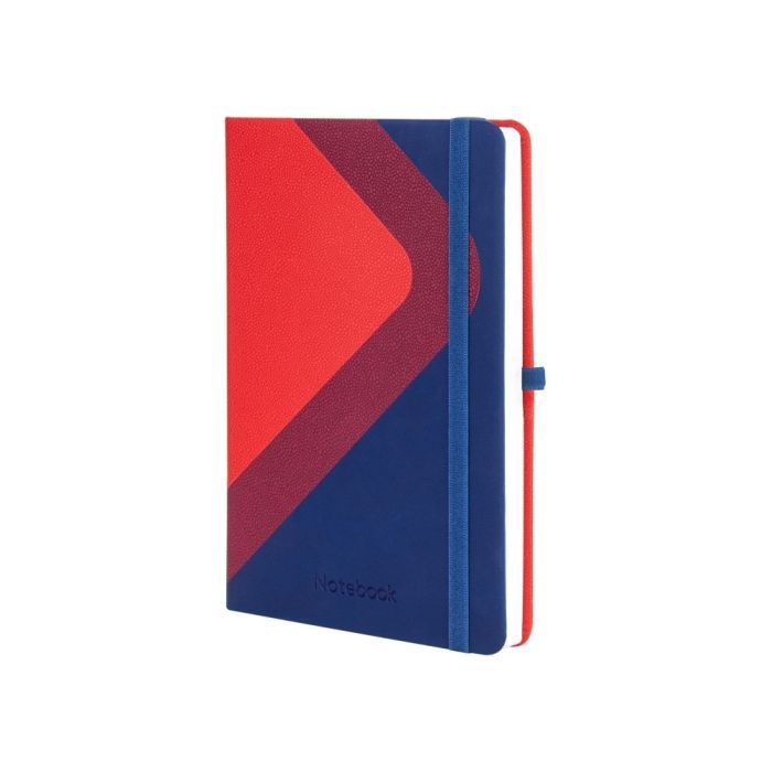 Книга записная Optima А5 COMBI-2, твердая обложка, резинка,линия (O20125-02)