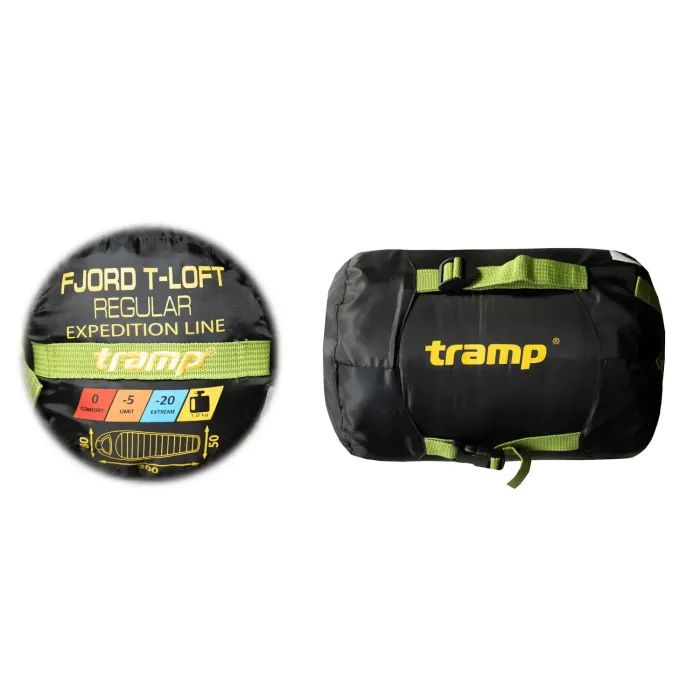 Спальный мешок Tramp Fjord Regular кокон правий green/grey 200/80-50 (UTRS-094R-R) изображение 12