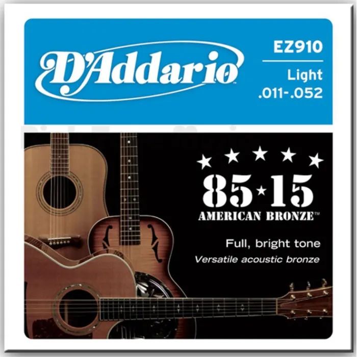 Струны для гитары D'Addario 85/15 Bronze Light (11-52) (EZ910) изображение 3