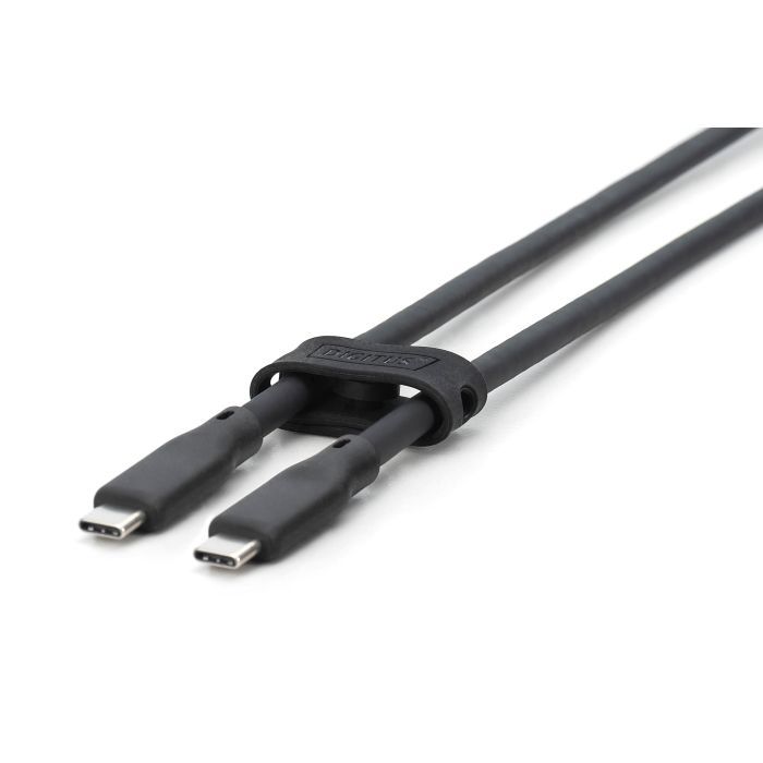 Дата кабель USB-C to USB-C 1.0m USB 3.2 Gen2 10G 100W 4K silicone black Digitus (AK-300342-010-S) зображення 2