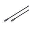 Дата кабель USB-C to USB-C 1.0m USB 3.2 Gen2 10G 100W 4K silicone black Digitus (AK-300342-010-S)