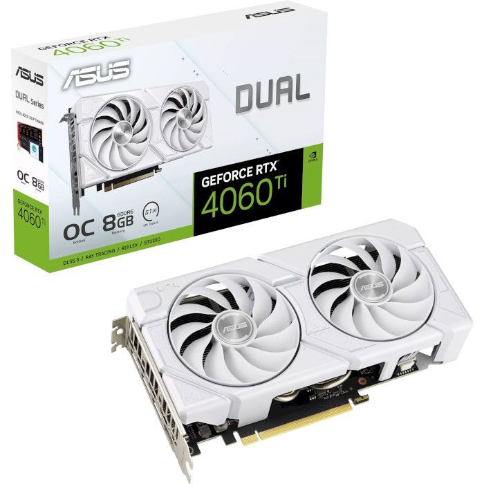 Видеокарта ASUS GeForce RTX4060Ti 8Gb DUAL OC EVO WHITE (DUAL-RTX4060TI-O8G-EVO-WHITE) изображение 2