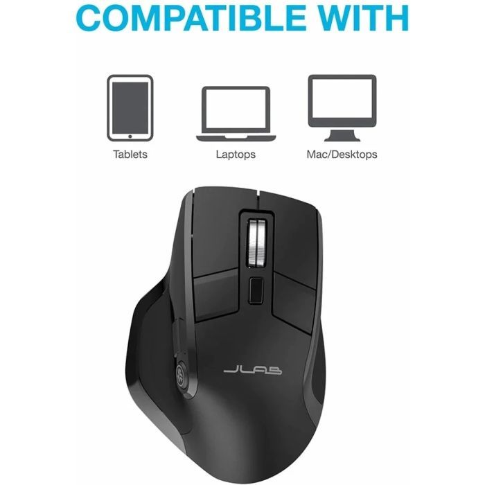 Мышка Jlab Epic Mouse Wireless/Bluetooth Black (IEUMEPICMOUSERBLK124) изображение 5