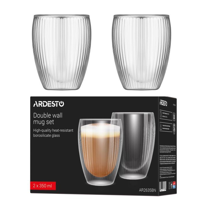 Набор стаканов Ardesto 350 мл 2 шт (AR2635BN) изображение 5