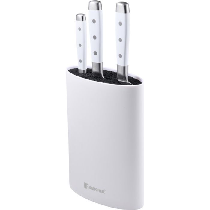 Набор ножей Bergner Naturally з підставкою, 4 предмети (BG-41051-WH)