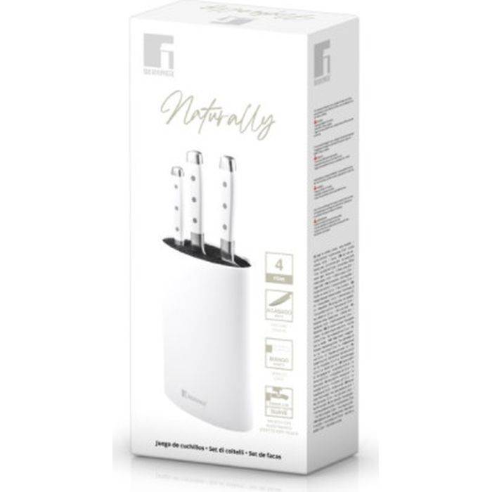 Набор ножей Bergner Naturally з підставкою, 4 предмети (BG-41051-WH) изображение 7