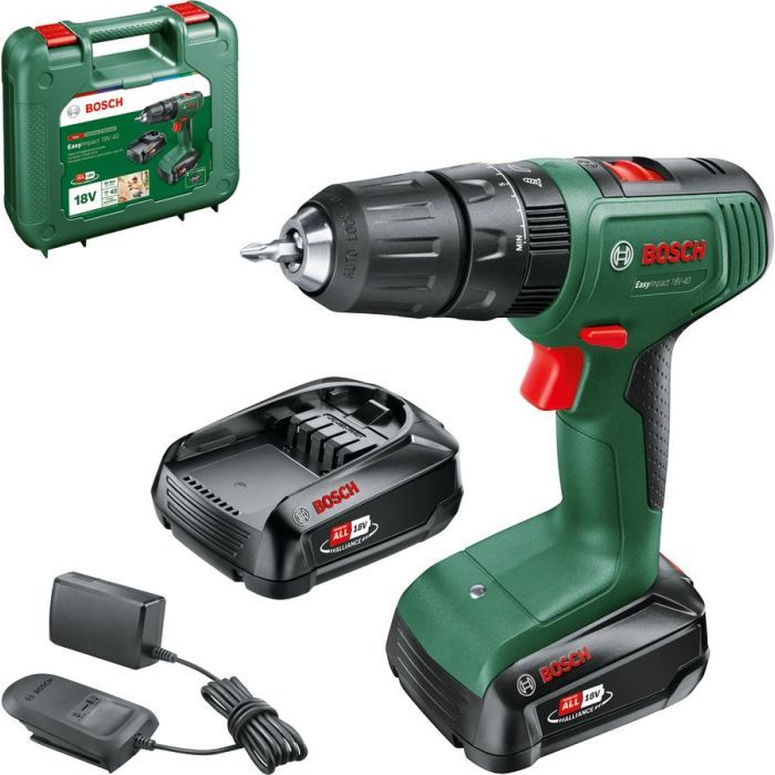 Шуруповерт Bosch EasyImpact 18V-40 18В 2х1.5Агод 2038Нм 0-4300-1650обхв кейс ЗП 1.4кг (0.603.9D8.102) изображение 2