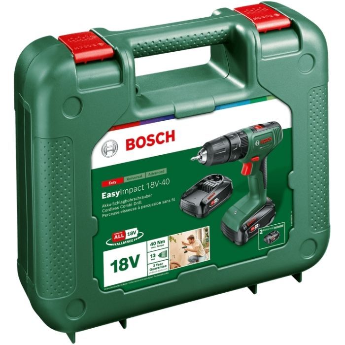 Шуруповерт Bosch EasyImpact 18V-40 18В 2х1.5Агод 2038Нм 0-4300-1650обхв кейс ЗП 1.4кг (0.603.9D8.102) изображение 3