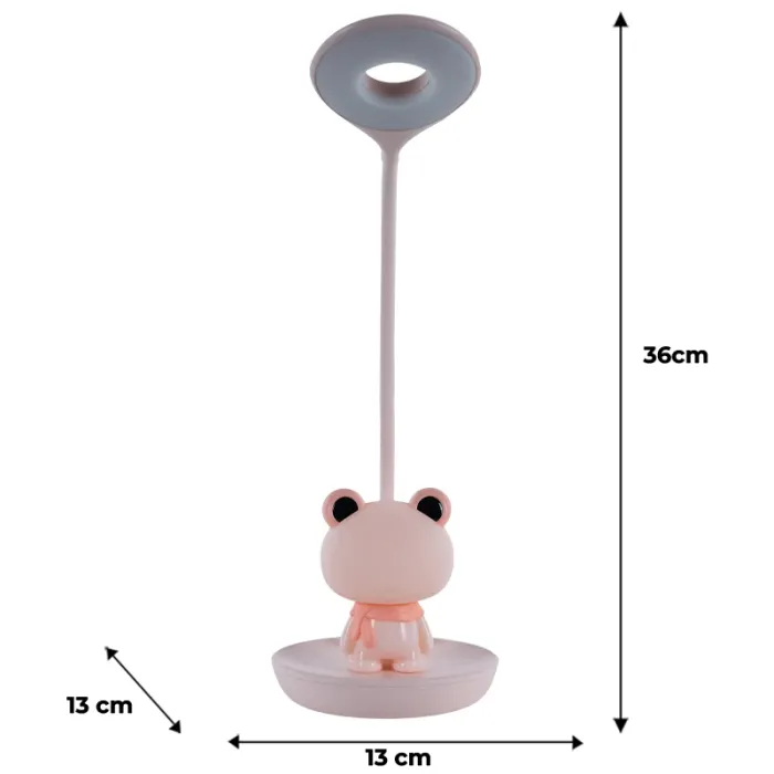 Настільна лампа Kite Froggy LED з акумулятором, біла (K24-492-3-1) зображення 7